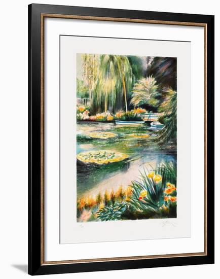 Giverny, les nymphéas sur la rivière II-Rolf Rafflewski-Framed Limited Edition