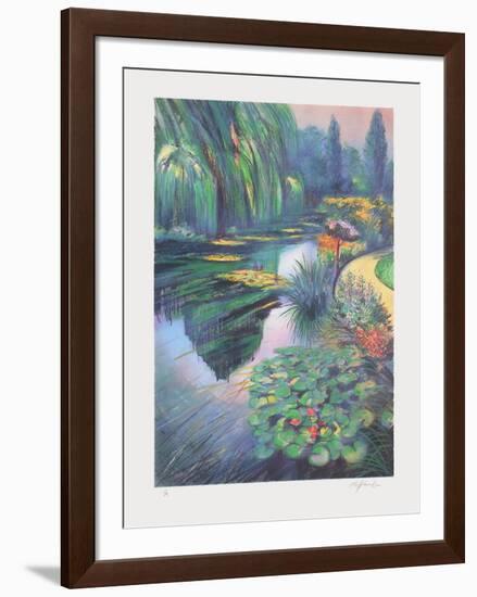 Giverny, les nymphéas sur la rivière-Rolf Rafflewski-Framed Limited Edition