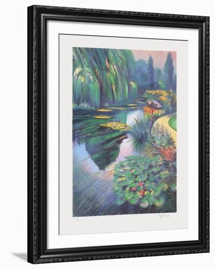 Giverny, les nymphéas sur la rivière-Rolf Rafflewski-Framed Limited Edition