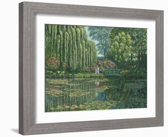 Giverny Reflections-Richard Harpum-Framed Art Print