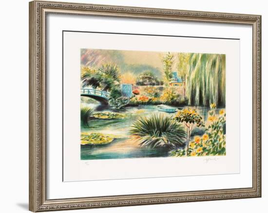 Giverny, une barque sur l'eau II-Rolf Rafflewski-Framed Limited Edition