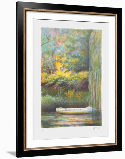 Giverny, une barque sur l'eau-Rolf Rafflewski-Framed Limited Edition