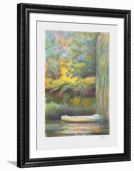 Giverny, une barque sur l'eau-Rolf Rafflewski-Framed Limited Edition