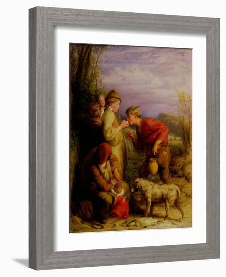 Giving a Bite-William Mulready-Framed Giclee Print