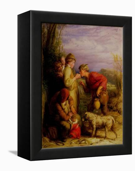 Giving a Bite-William Mulready-Framed Premier Image Canvas