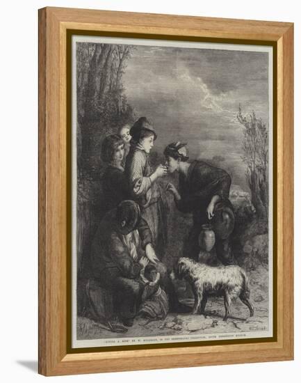 Giving a Bite-William Mulready-Framed Premier Image Canvas