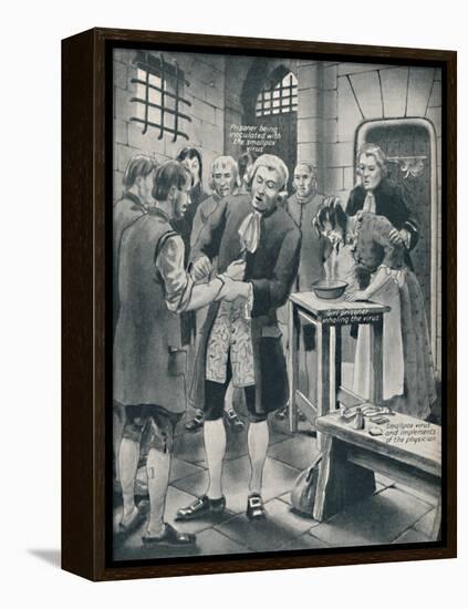 'Giving Prisoners the Smallpox in Gaol', late 18th century, (c1934)-Unknown-Framed Premier Image Canvas