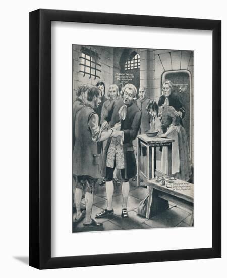 'Giving Prisoners the Smallpox in Gaol', late 18th century, (c1934)-Unknown-Framed Giclee Print