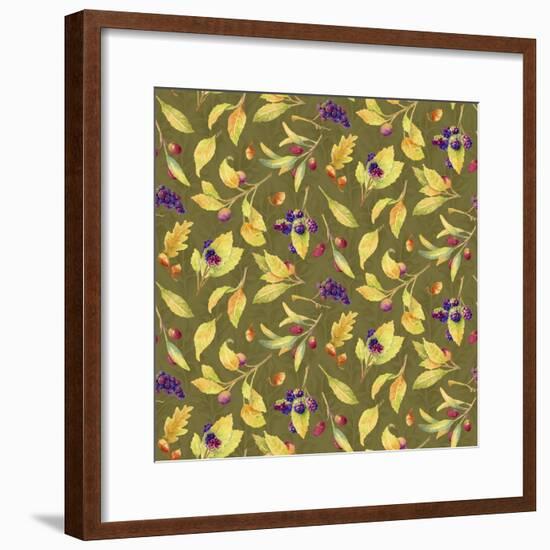 Giving Thanks Fruit Pattern-Yachal Design-Framed Giclee Print