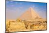 Giza, Cairo, Egypt. The Great Pyramid at Giza, also known as the Pyramid of Khufu.-Emily Wilson-Mounted Photographic Print