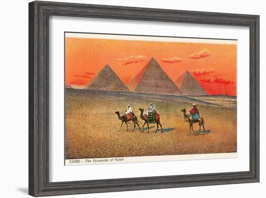 Giza Pyramid at Sunset, Egypt-null-Framed Art Print