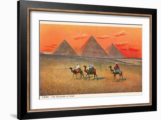 Giza Pyramid at Sunset, Egypt-null-Framed Art Print