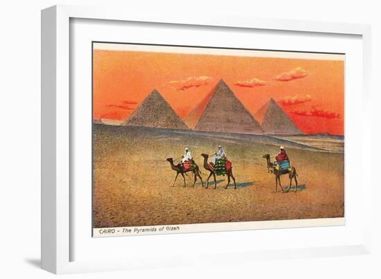 Giza Pyramid at Sunset, Egypt-null-Framed Art Print