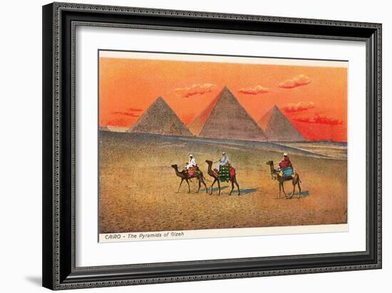 Giza Pyramid at Sunset, Egypt-null-Framed Art Print