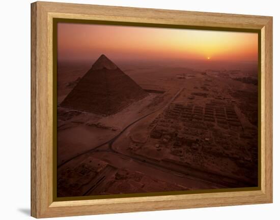 Giza Pyramid, Giza Plateau, Old Kingdom, Egypt-Kenneth Garrett-Framed Premier Image Canvas