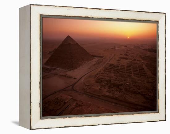 Giza Pyramid, Giza Plateau, Old Kingdom, Egypt-Kenneth Garrett-Framed Premier Image Canvas