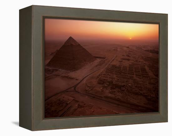 Giza Pyramid, Giza Plateau, Old Kingdom, Egypt-Kenneth Garrett-Framed Premier Image Canvas