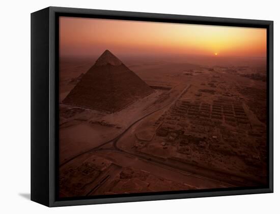 Giza Pyramid, Giza Plateau, Old Kingdom, Egypt-Kenneth Garrett-Framed Premier Image Canvas