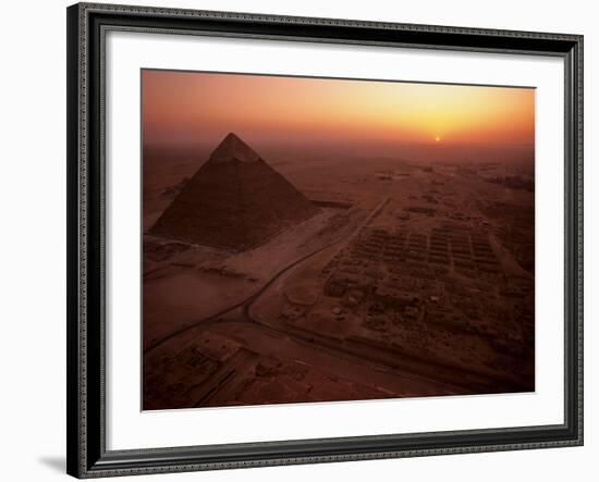 Giza Pyramid, Giza Plateau, Old Kingdom, Egypt-Kenneth Garrett-Framed Photographic Print