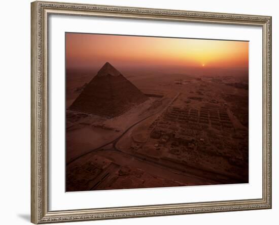 Giza Pyramid, Giza Plateau, Old Kingdom, Egypt-Kenneth Garrett-Framed Photographic Print