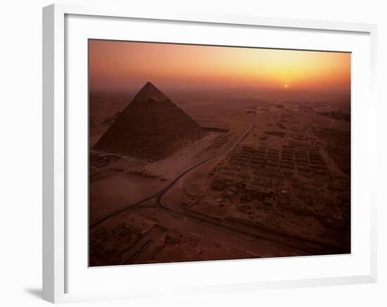 Giza Pyramid, Giza Plateau, Old Kingdom, Egypt-Kenneth Garrett-Framed Photographic Print