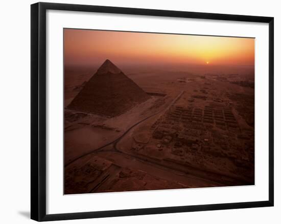 Giza Pyramid, Giza Plateau, Old Kingdom, Egypt-Kenneth Garrett-Framed Photographic Print