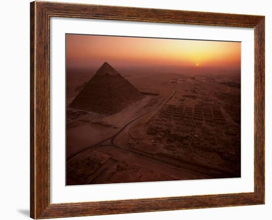 Giza Pyramid, Giza Plateau, Old Kingdom, Egypt-Kenneth Garrett-Framed Photographic Print