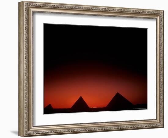 Giza Pyramid, Giza Plateau, Old Kingdom, Egypt-Kenneth Garrett-Framed Photographic Print