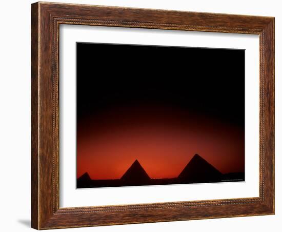 Giza Pyramid, Giza Plateau, Old Kingdom, Egypt-Kenneth Garrett-Framed Photographic Print