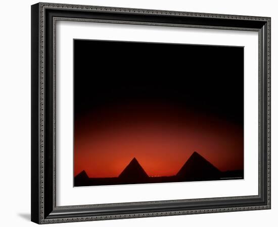 Giza Pyramid, Giza Plateau, Old Kingdom, Egypt-Kenneth Garrett-Framed Photographic Print