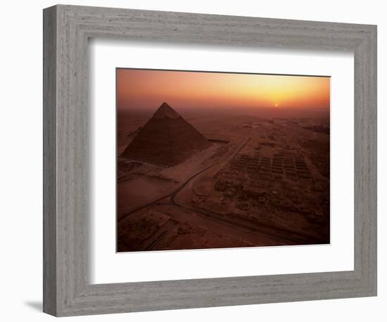 Giza Pyramid, Giza Plateau, Old Kingdom, Egypt-Kenneth Garrett-Framed Photographic Print