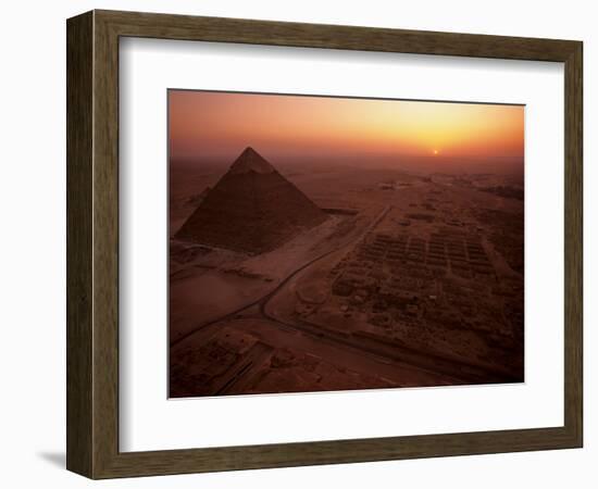 Giza Pyramid, Giza Plateau, Old Kingdom, Egypt-Kenneth Garrett-Framed Photographic Print