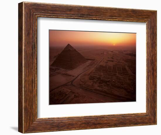 Giza Pyramid, Giza Plateau, Old Kingdom, Egypt-Kenneth Garrett-Framed Photographic Print