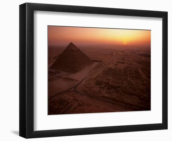 Giza Pyramid, Giza Plateau, Old Kingdom, Egypt-Kenneth Garrett-Framed Photographic Print