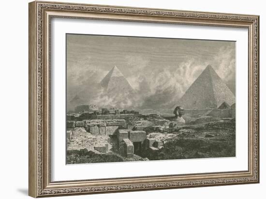 Giza Pyramids and Sphinx, 1878-Science Source-Framed Giclee Print