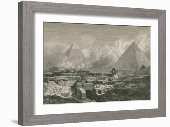 Giza Pyramids and Sphinx, 1878-Science Source-Framed Giclee Print