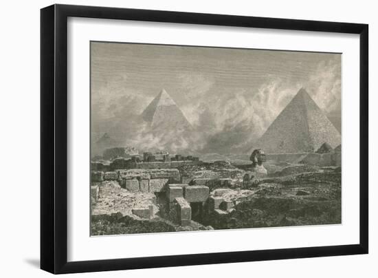 Giza Pyramids and Sphinx, 1878-Science Source-Framed Giclee Print