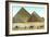 Giza Pyramids, Camels, Egypt-null-Framed Premium Giclee Print
