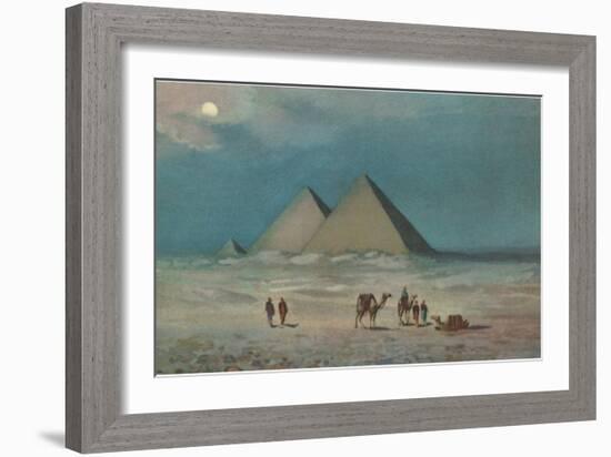 Giza Pyramids-null-Framed Art Print