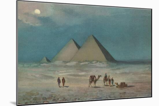 Giza Pyramids-null-Mounted Art Print