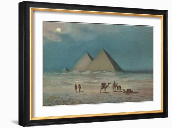 Giza Pyramids-null-Framed Art Print