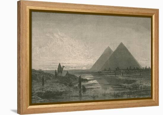 Giza Pyramids-Science Source-Framed Premier Image Canvas