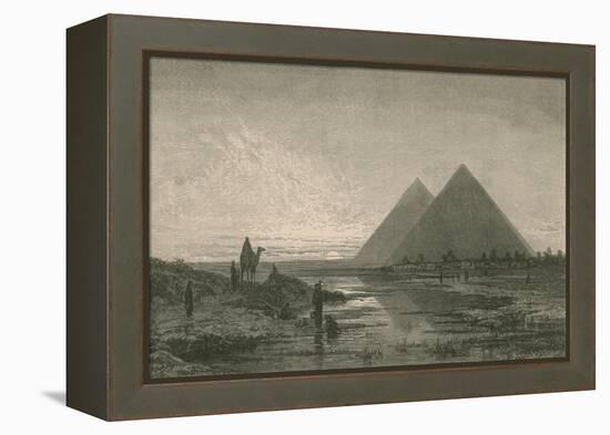 Giza Pyramids-Science Source-Framed Premier Image Canvas