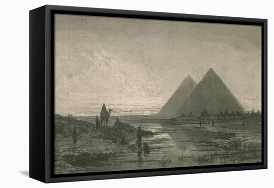 Giza Pyramids-Science Source-Framed Premier Image Canvas