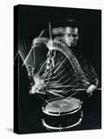 Drummer Gene Krupa Playing Drum at Gjon Mili's Studio-Gjon Mili-Framed Premier Image Canvas