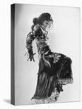 Singer Edith Piaf with Hands on Hips, Standing on Stage-Gjon Mili-Premium Photographic Print