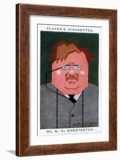 GK Chesterton, British Poet, Novelist and Critic, 1926-Alick PF Ritchie-Framed Giclee Print