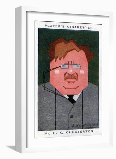 GK Chesterton, British Poet, Novelist and Critic, 1926-Alick PF Ritchie-Framed Giclee Print
