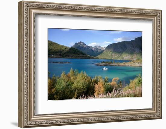 Glacial blue lake, Troms, Norway, Scandinavia, Europe-Ethel Davies-Framed Photographic Print