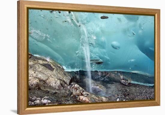 Glacial Cave, Switzerland-Dr. Juerg Alean-Framed Premier Image Canvas